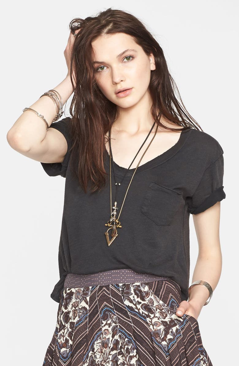 Free People '757' V-Neck Short Sleeve Tee, Main, color,