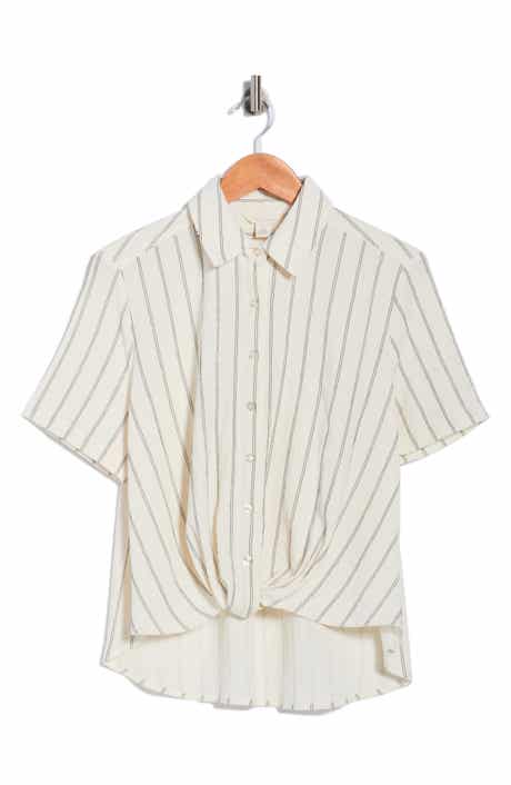 Twist Front Short Sleeve Shirt