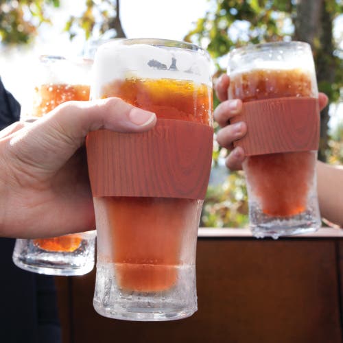 Host Beer Freeze Cooling Cup Set Of 2 In Wood Pattern