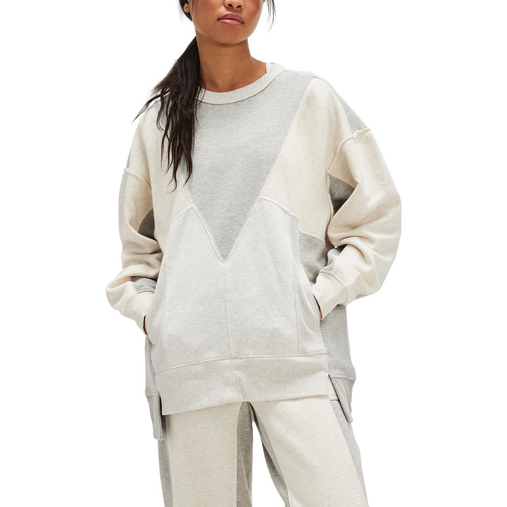 Free People Making It High-low Sweatshirt In Neutral