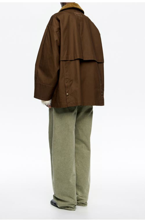 Bimba Y Lola Short Trench With Contrast Corduroy In Multi