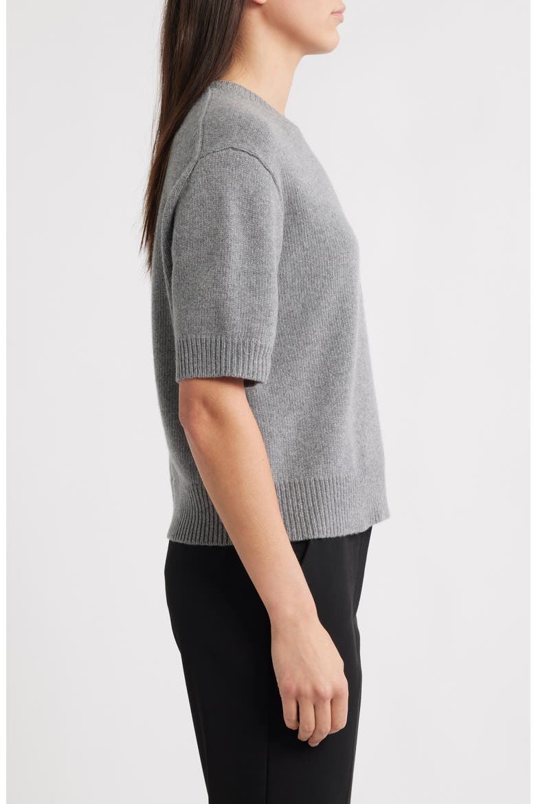 Short Sleeve Knit Tee, Alternate, color, GREY HEATHER