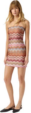 Missoni Viscose Chevron Snake-pattern Mini Dress