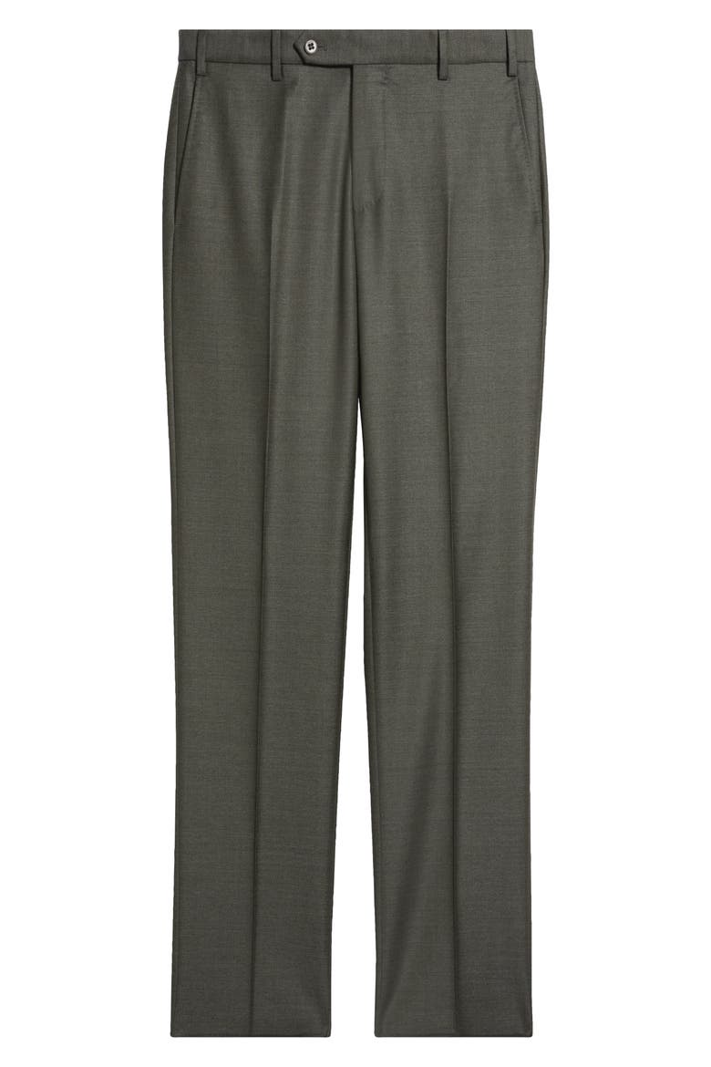 Devon Super 110s Serge Trousers, Alternate, color, SAGE