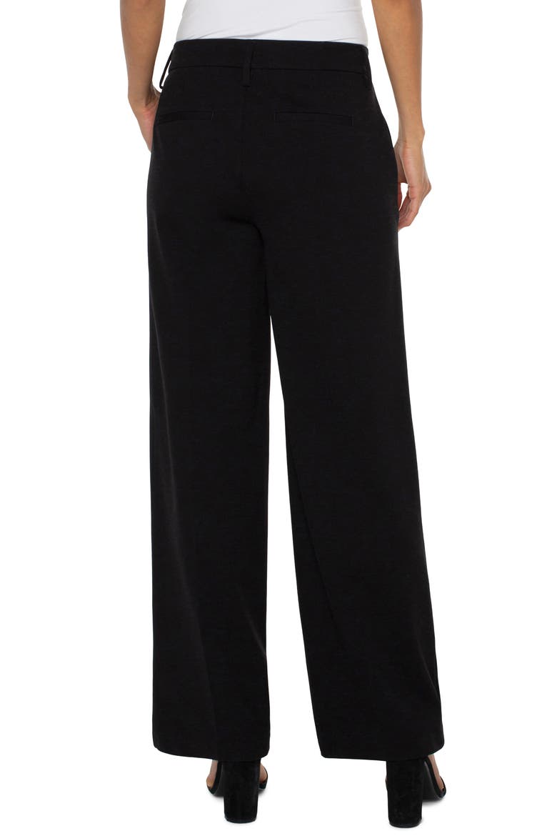 Kelsey Wide Leg Knit Trousers, Alternate, color, BLACK