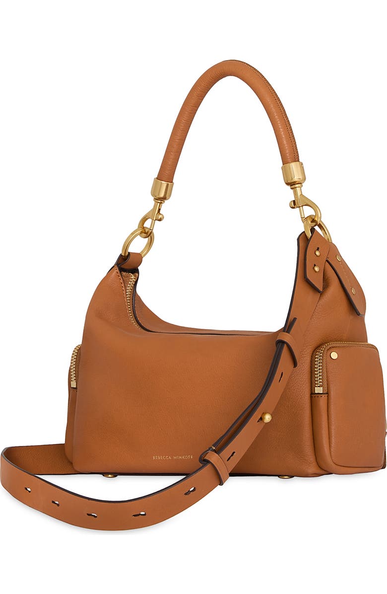 Rebecca Minkoff Mab Leather Shoulder Bag, Alternate, color, Caramel