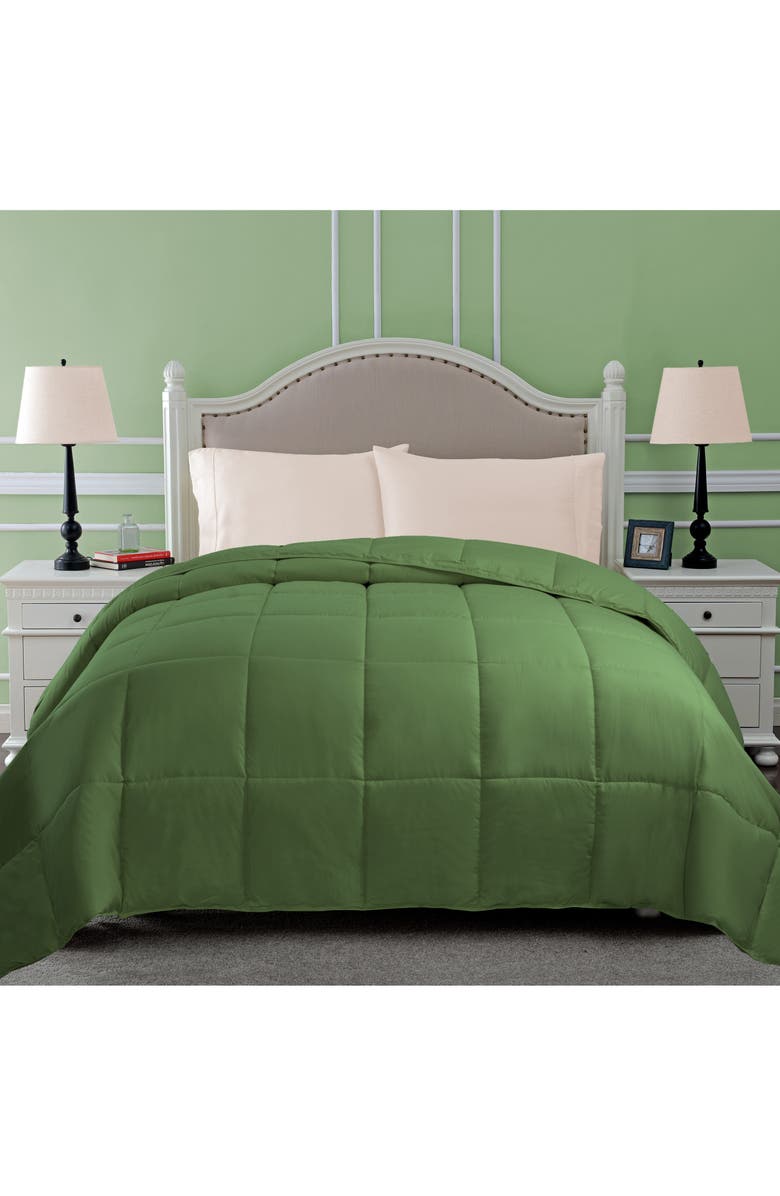 Superior Classic All-Season Reversible Down Alternative Comforter, Alternate, color, Terrace Green
