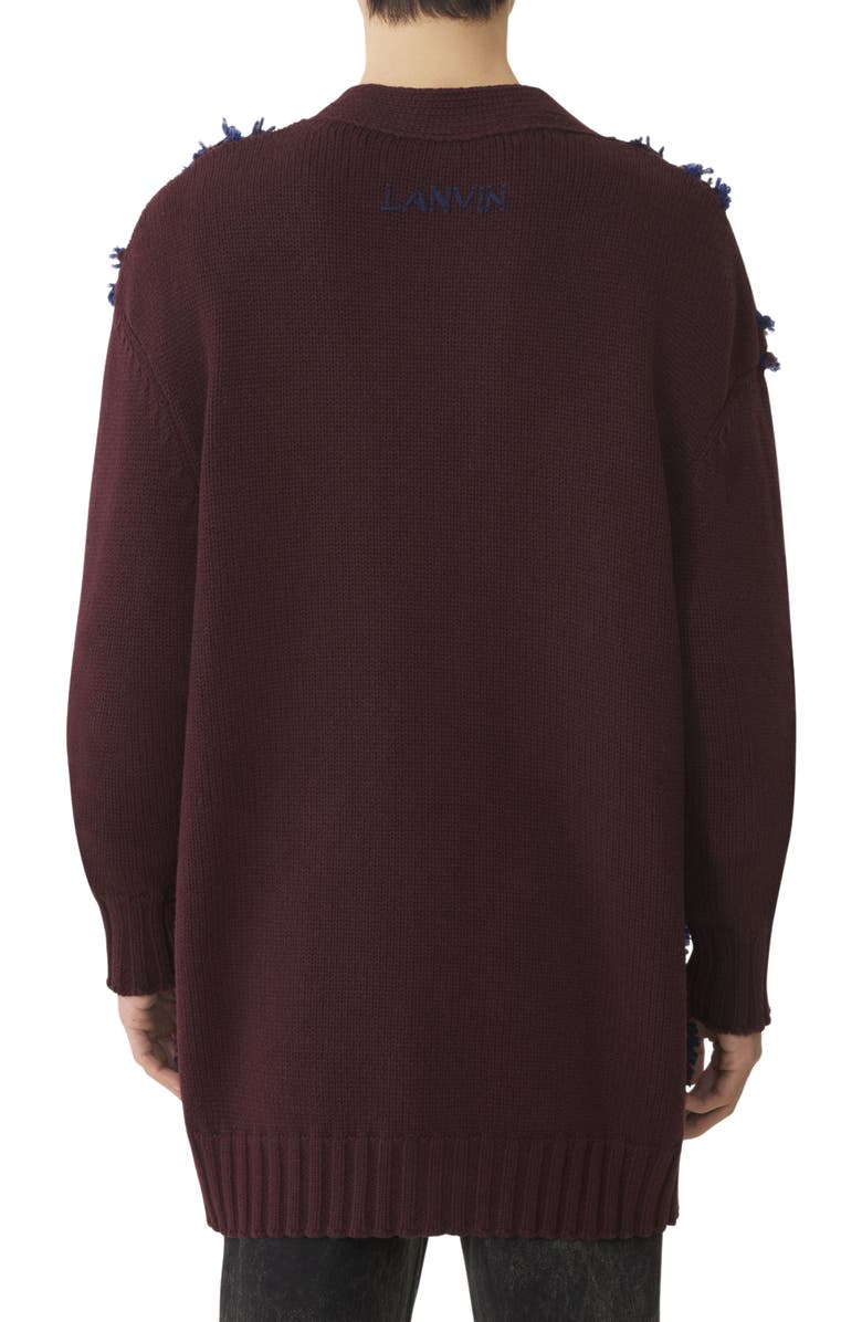 Lanvin Oversized Cardigan In Jacquard, Alternate, color, 