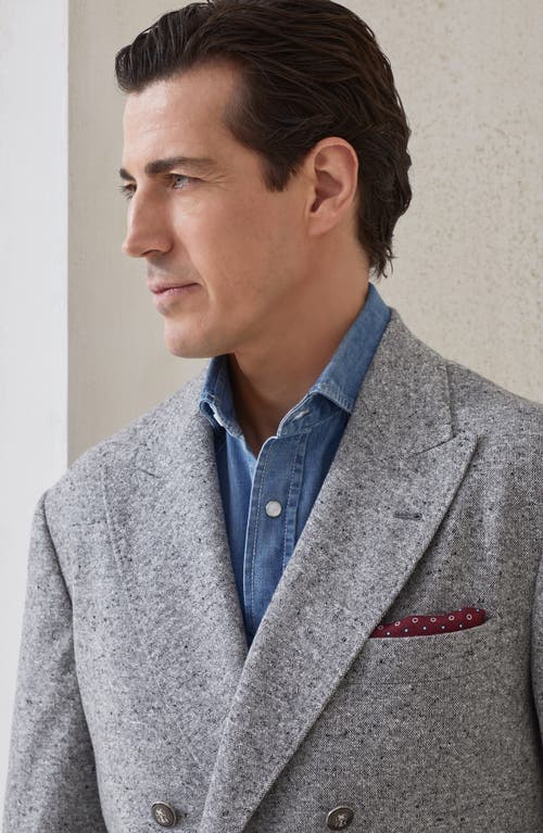 Brunello Cucinelli Sharkskin Blazer In Gray