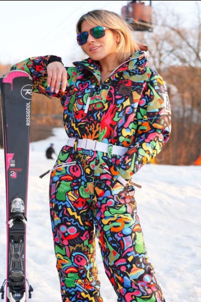 Stairway to Heaven Shaped Women's Ski Suit, Alternate, color, multi-colour