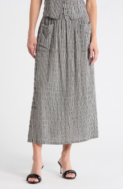Gingham Maxi Skirt