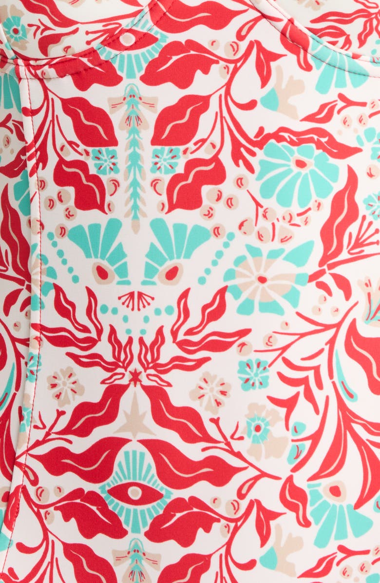 Ramy Brook Jayda Underwire One-Piece Swimsuit, Alternate, color, Flame Combo