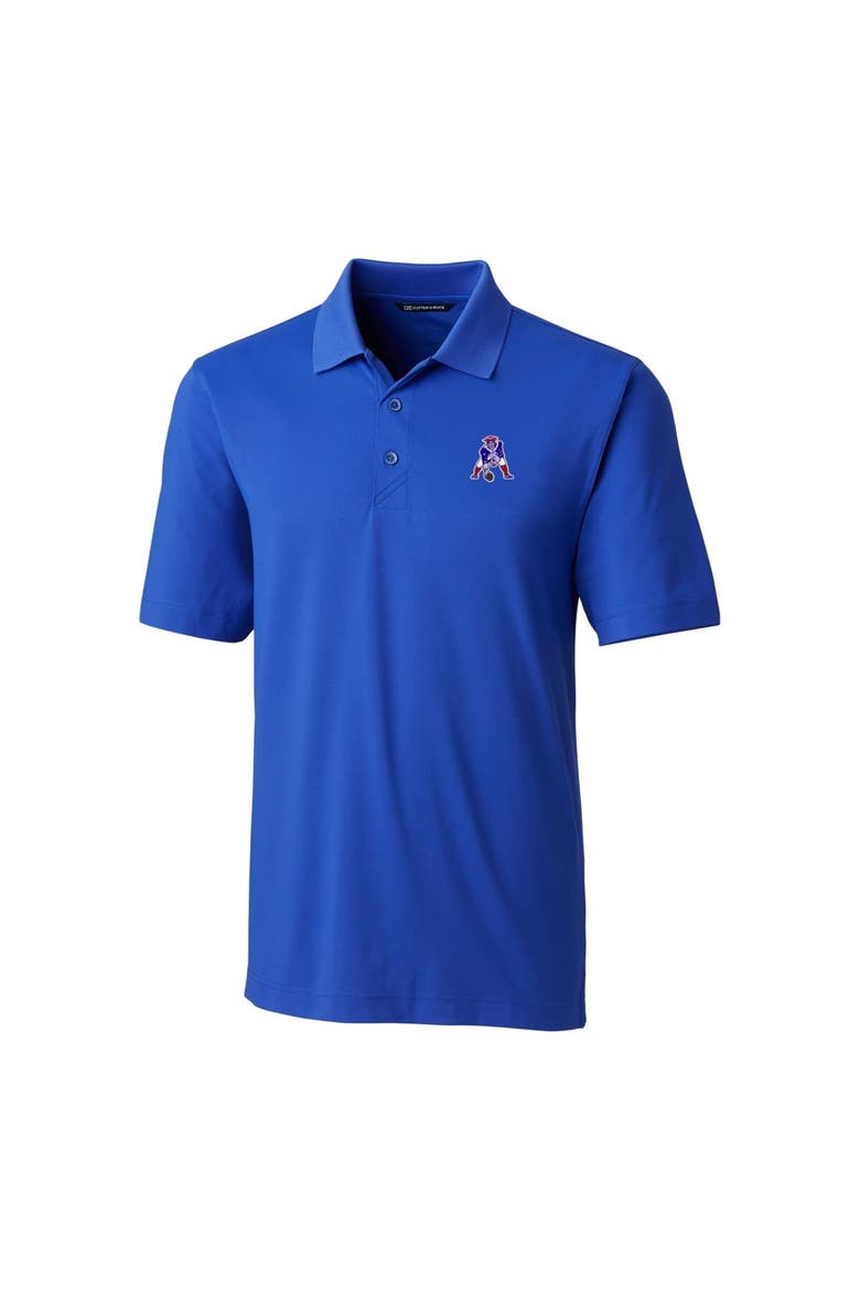 Men's Cutter & Buck Blue New England Patriots Throwback Logo Forge Stretch Polo, Alternate, color, Blue