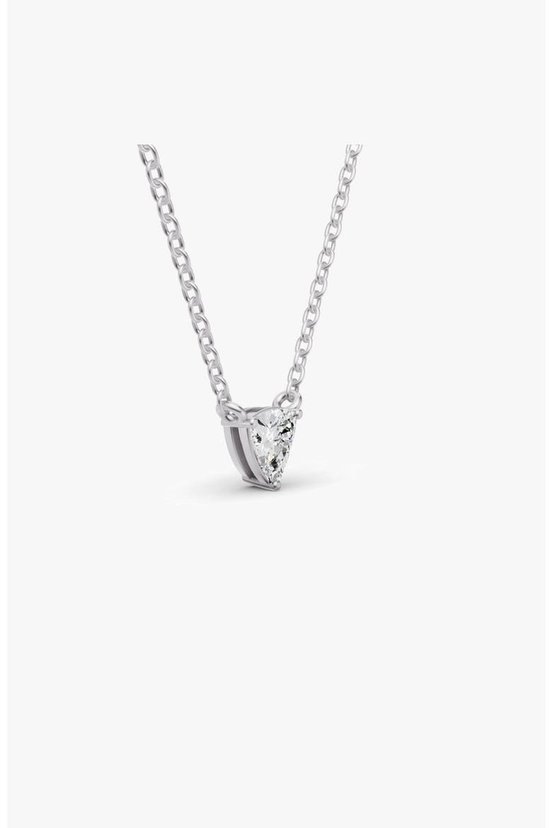 14K Gold 0.75 ct Lab Grown Trillion Shape Diamond Pendant, Alternate, color, White Gold