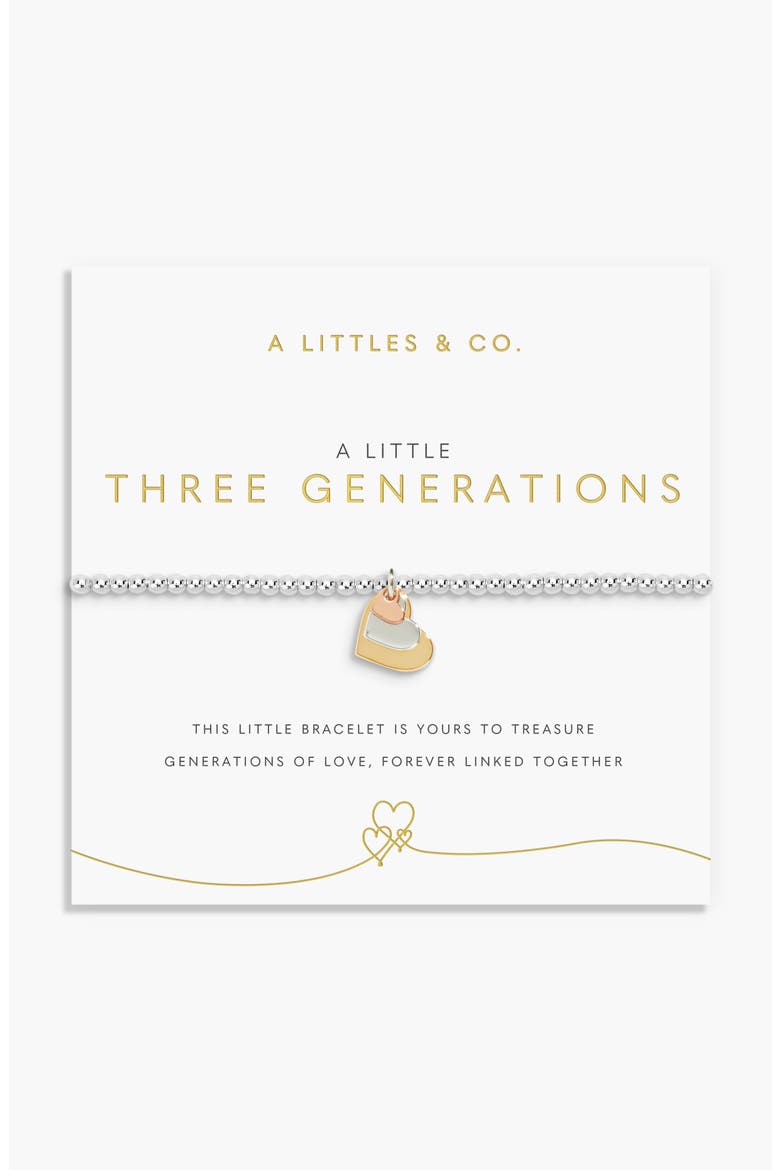 A Little 'Three Generations' Bracelet In Silver, Gold-Tone, And Rose Gold-Tone Plating, Main, color, Metallic Silver