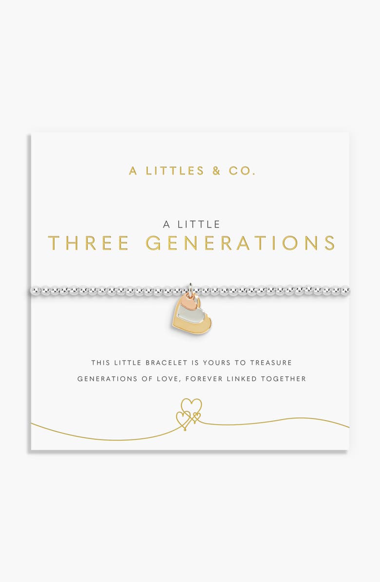A Littles & Co A Little 'Three Generations' Bracelet In Silver, Gold-Tone, And Rose Gold-Tone Plating, Alternate, color, Metallic Silver