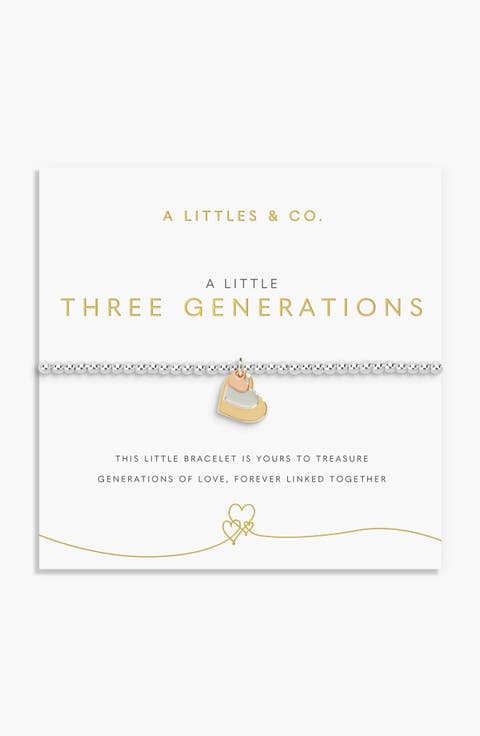 A Little 'Three Generations' Bracelet In Silver, Gold-Tone, And Rose Gold-Tone Plating