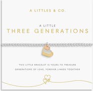 A Littles & Co A Little 'Three Generations' Bracelet In Silver, Gold-Tone, And Rose Gold-Tone Plating