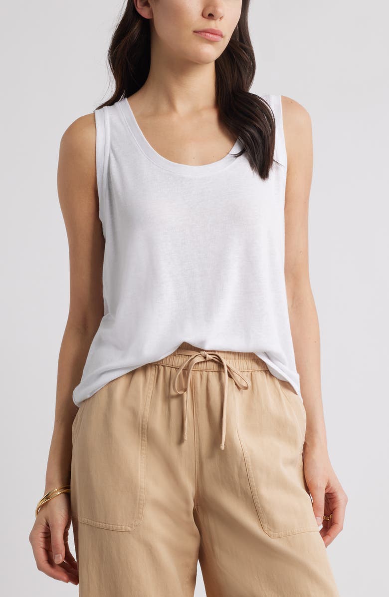 Caslon<sup>®</sup> Relaxed Tank, Main, color, White