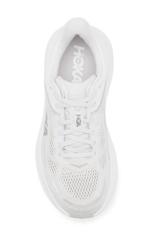 Hoka Bondi 9 Running Shoe In Stardust/silver