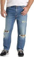 True Nation by DXL Big & Tall Ripped Tapered-Fit Jeans