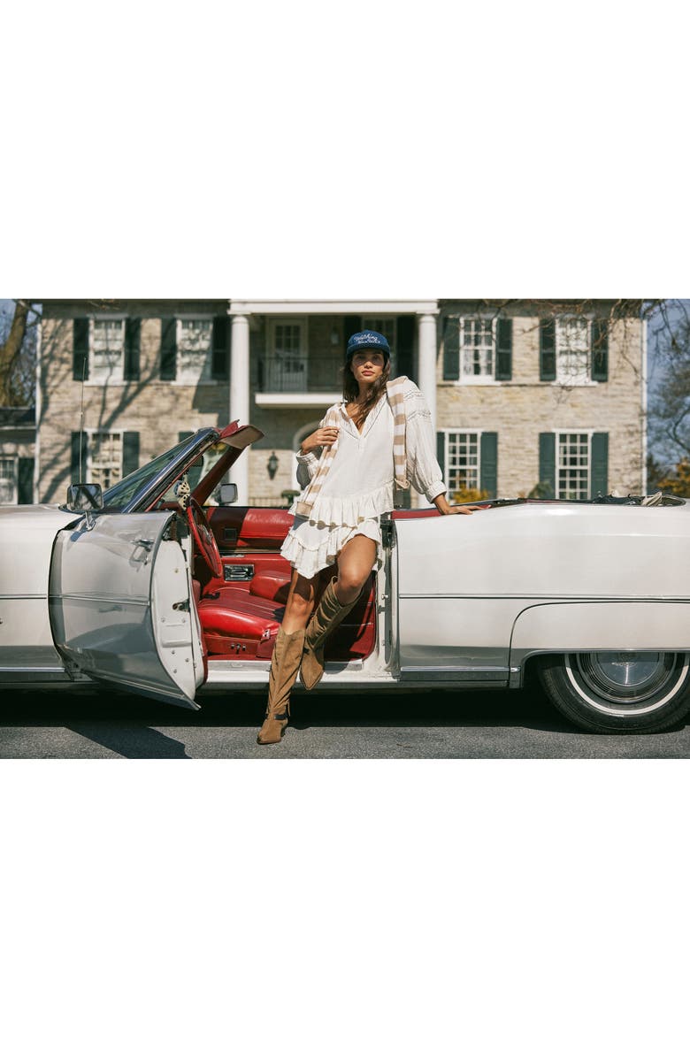 Free People Into the Blue Stripe Crop Sweater, Alternate, color,