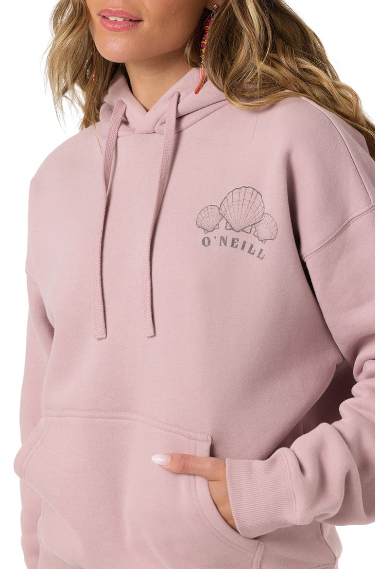 Sunshell Relaxed Fleece Graphic Hoodie, Alternate, color, ORCHID
