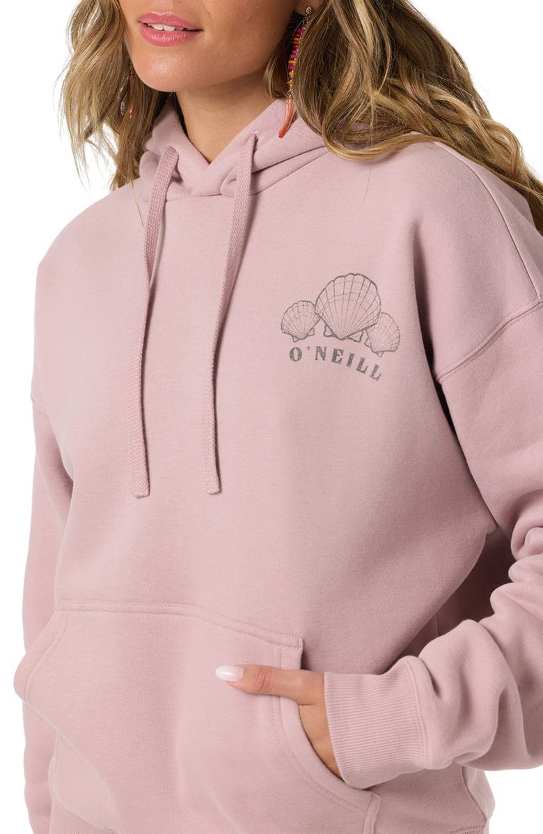 O'Neill Sunshell Relaxed Fleece Graphic Hoodie, Alternate, color, Orchid