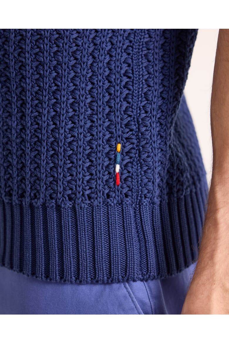 Swift Classic Fit Crochet Cotton Polo, Alternate, color, Shore Blue