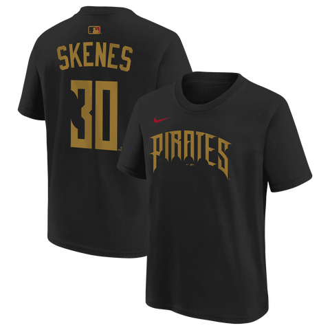 Youth Nike Paul Skenes Black Pittsburgh Pirates 2026 City Connect Name & Number T-Shirt