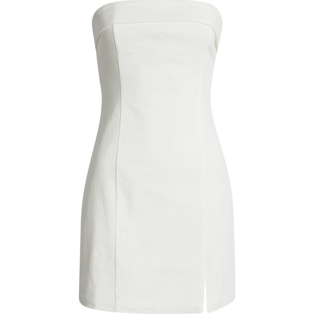 Bp. Foldover Strapless Minidress In White