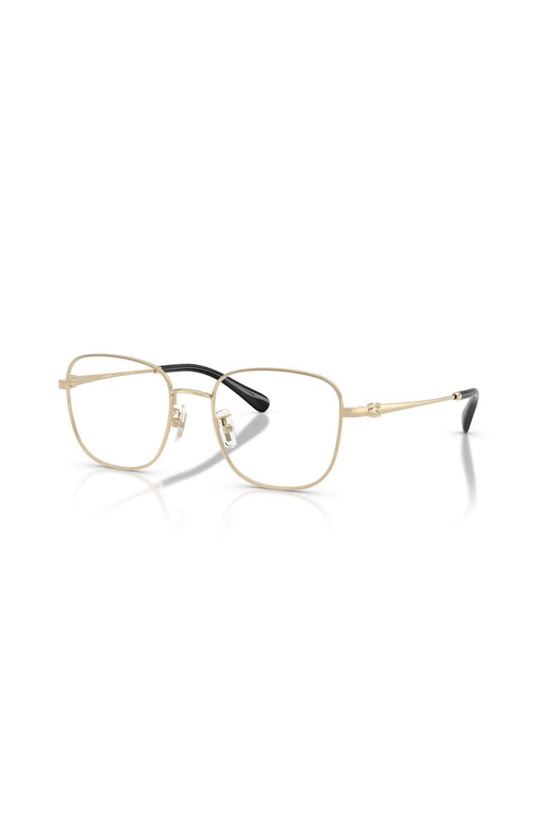 COACH 52mm Square optical glasses, Main, color, Gold