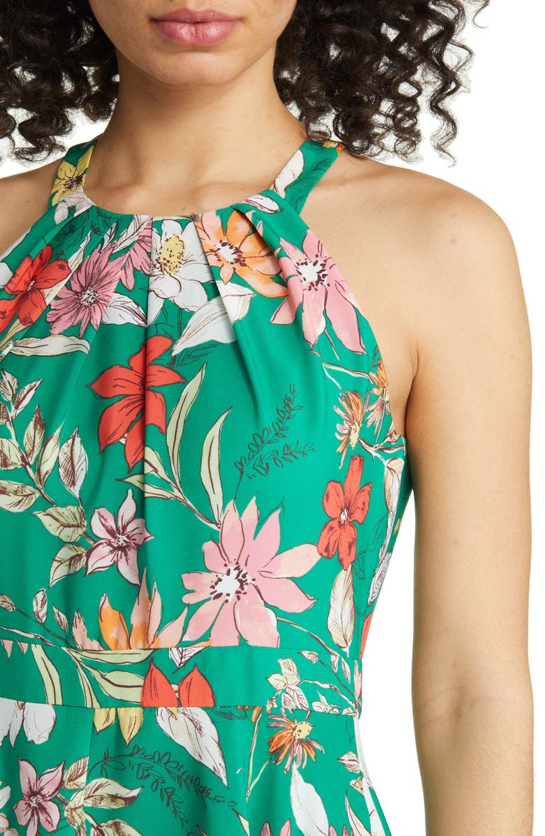 Vince Camuto Floral Handkerchief Hem Midi Sundress, Alternate, color, 