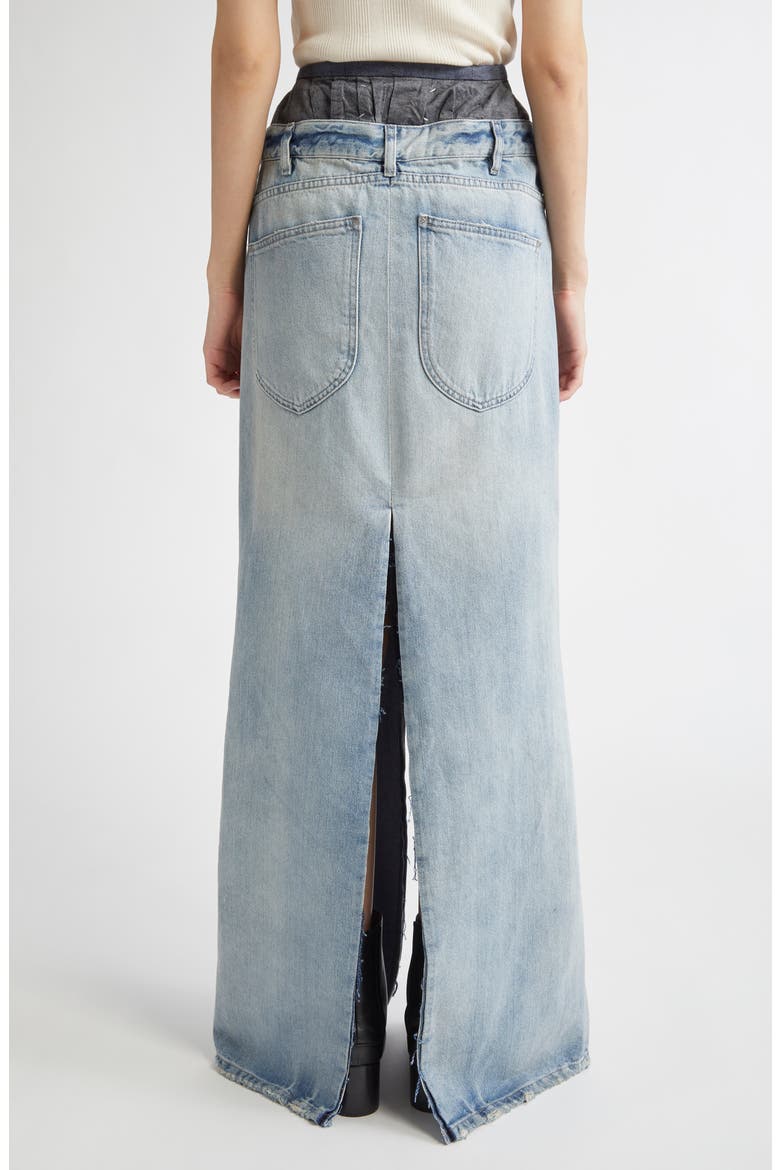 Anonymity of the Lining Denim Maxi Skirt, Alternate, color, LIGHT BLUE