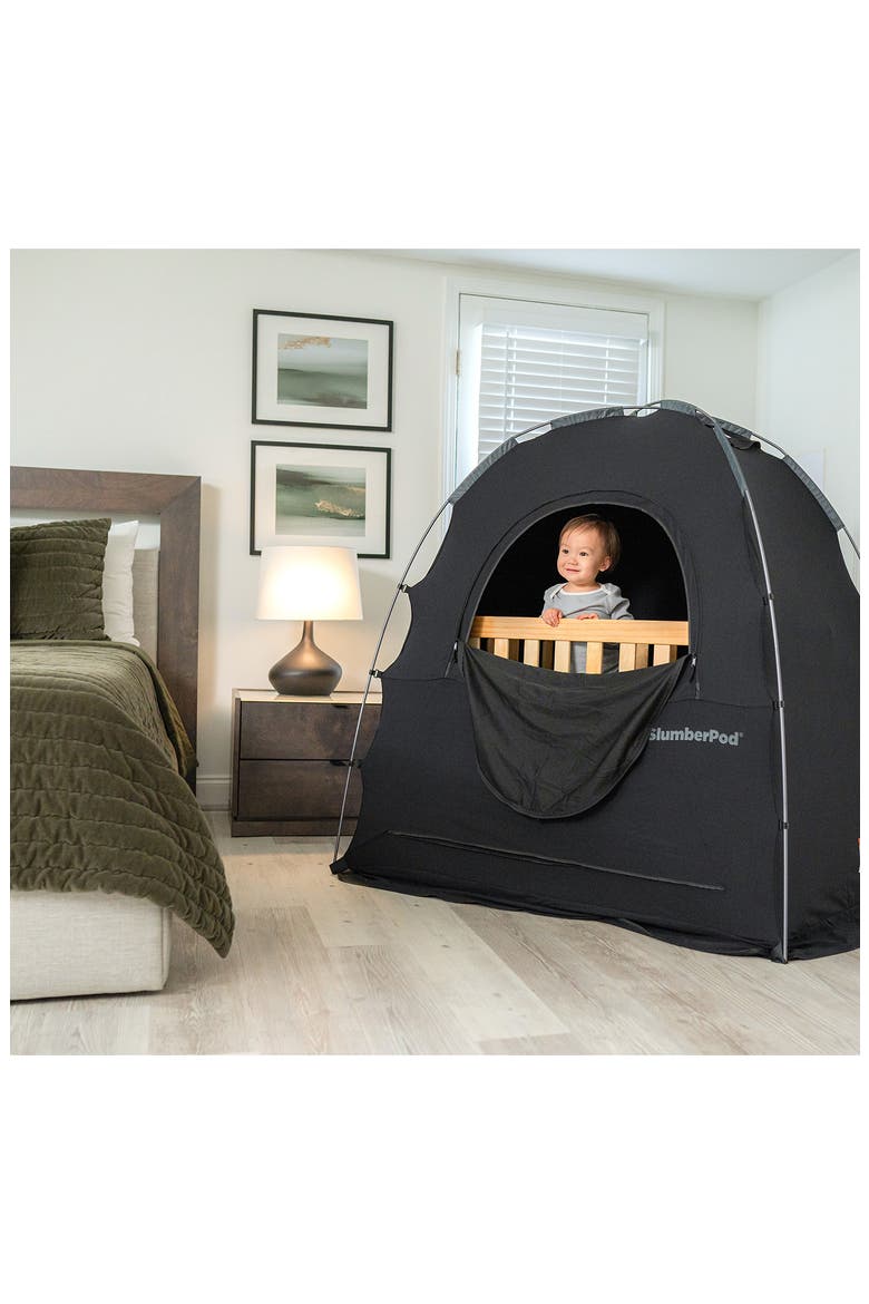 Blackout Sleep Tent, Alternate, color, BLACK