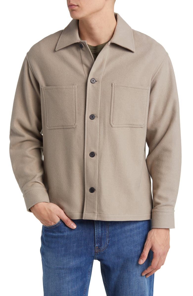 FRAME Virgin Wool Blend Overshirt, Alternate, color, 