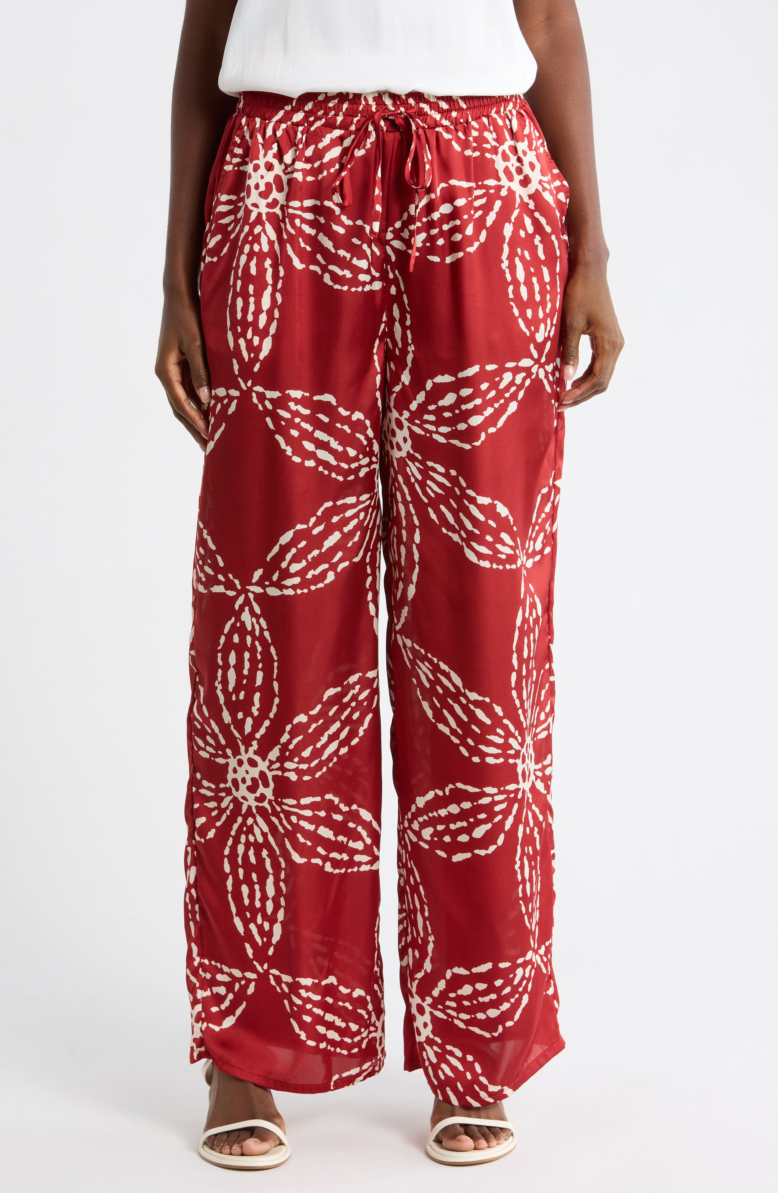 Halogen® Printed Soft Wide Leg Pants