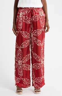 Halogen® Printed Soft Wide Leg Pants