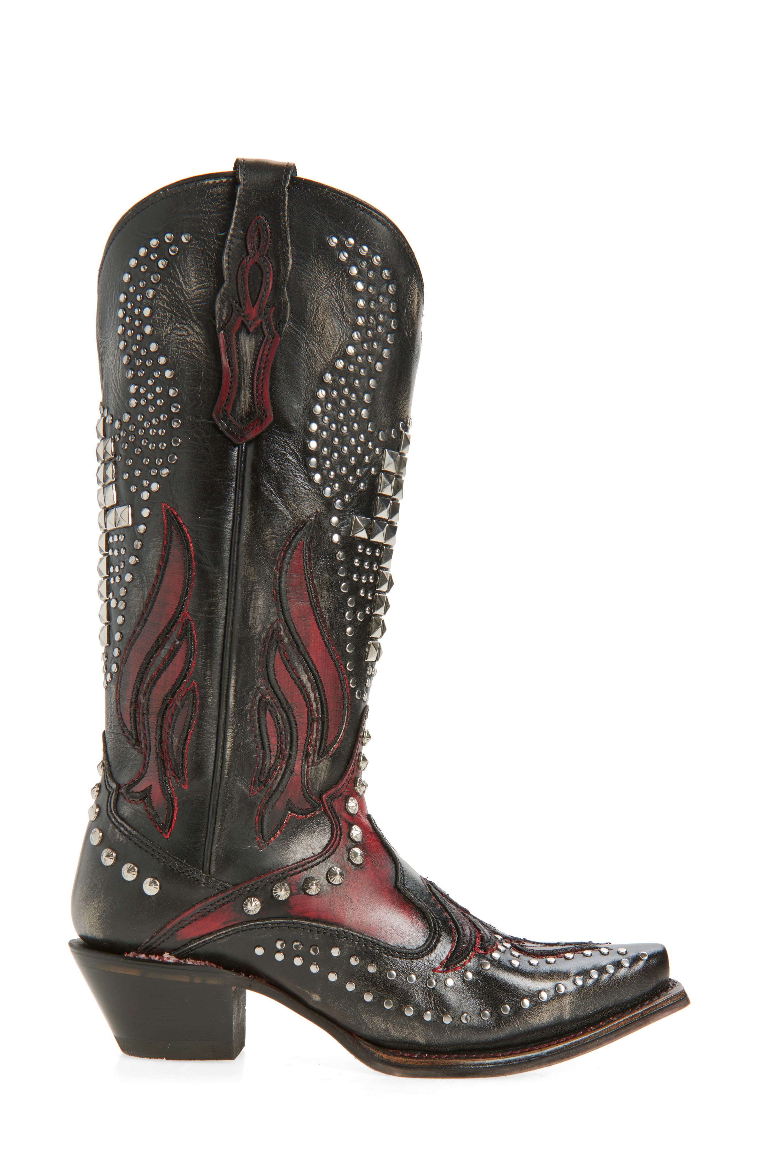 CORRAL Embroidered Overlay Western Boot, Alternate, color, 