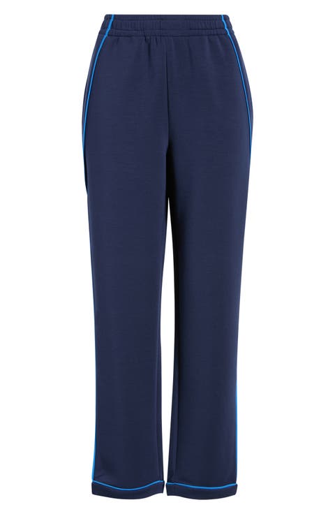 Piping Slim Leg Sweatpants