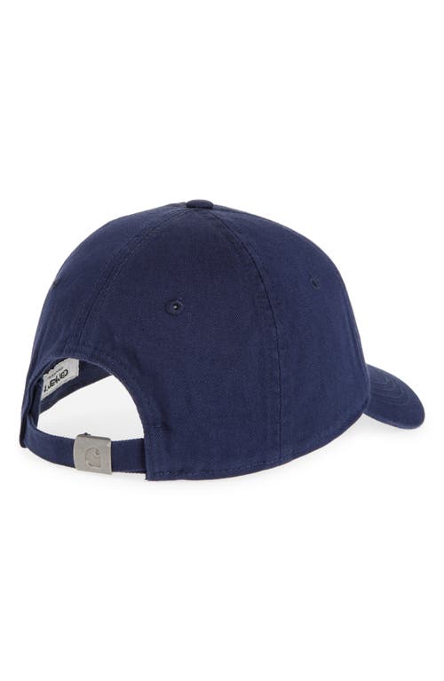 Carhartt Work In Progress Madison Logo Embroidered Baseball Cap In Air Force Blue/whi