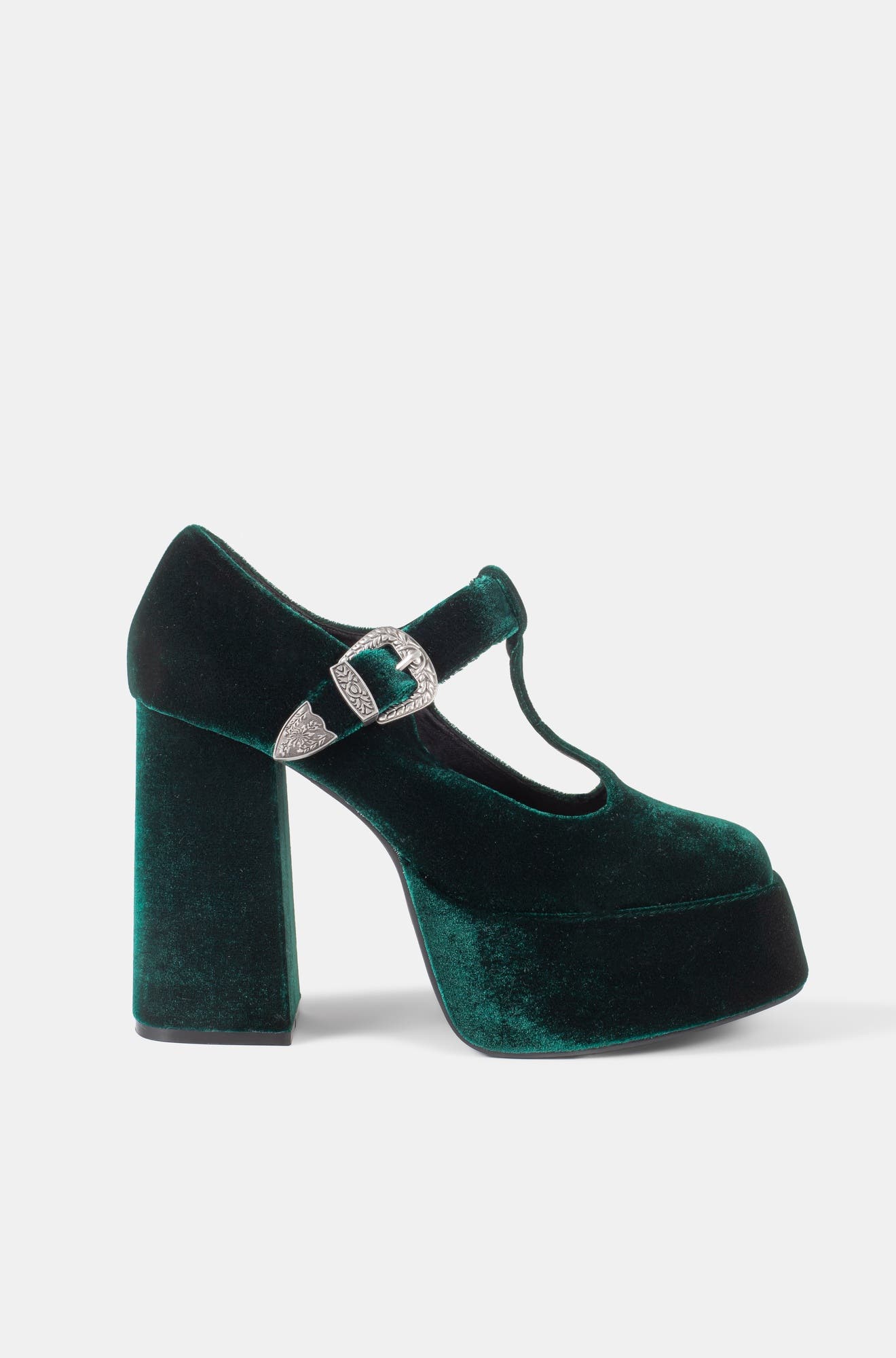 Platform Block Heel, Alternate, color, Green