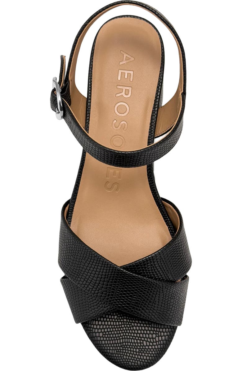 Aerosoles Charlye Ankle Strap Platform Sandal, Alternate, color, Black