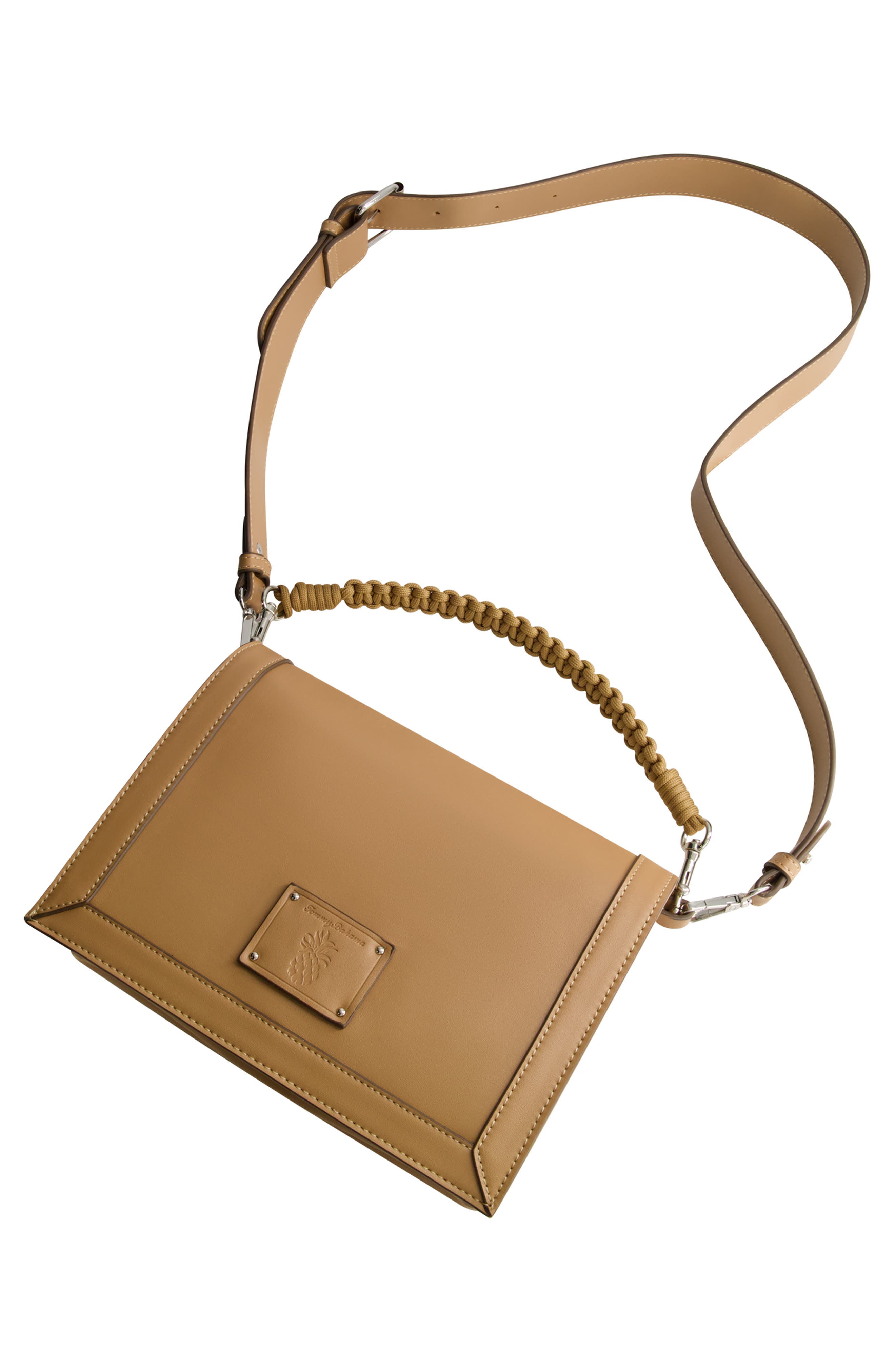 Tommy Bahama Debossed Logo Crossbody Bag, Alternate, color, Tan