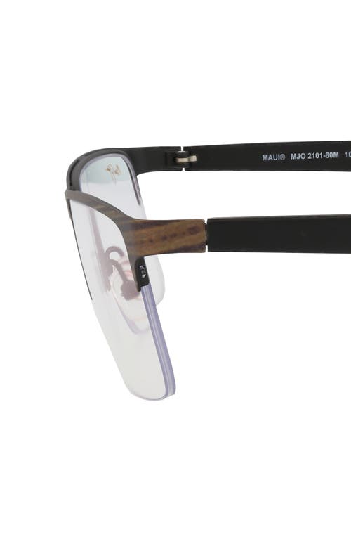 Maui Jim Core Optical 55mm Square Semi Rimless Reading Glasses In Black