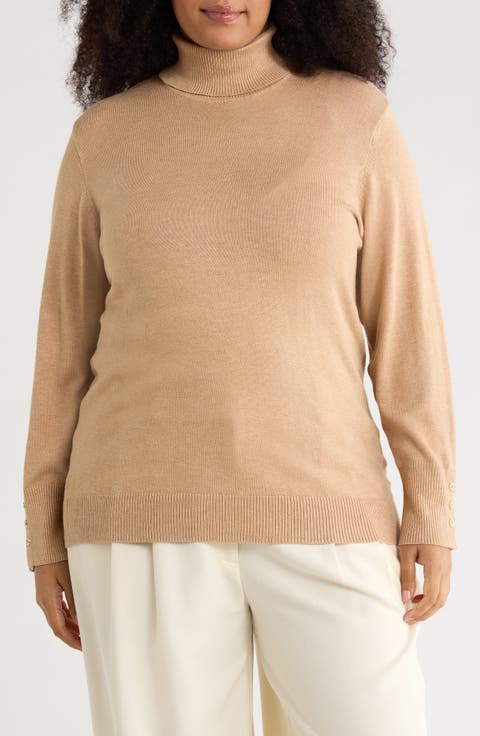 Essential Fine Gauge Turtleneck Sweater (Plus)