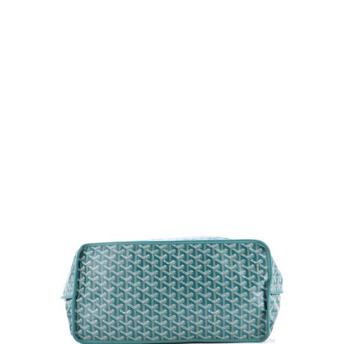 Pre-owned Goyard Goyard Anjou Reversible Tote Coated Canvas Gm In Green