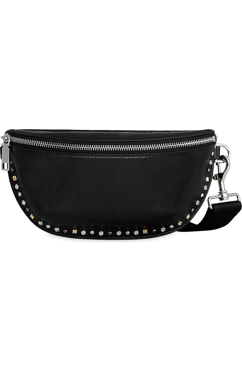 Rebecca Minkoff Studded Leather Sling Bag, Main, color, Black