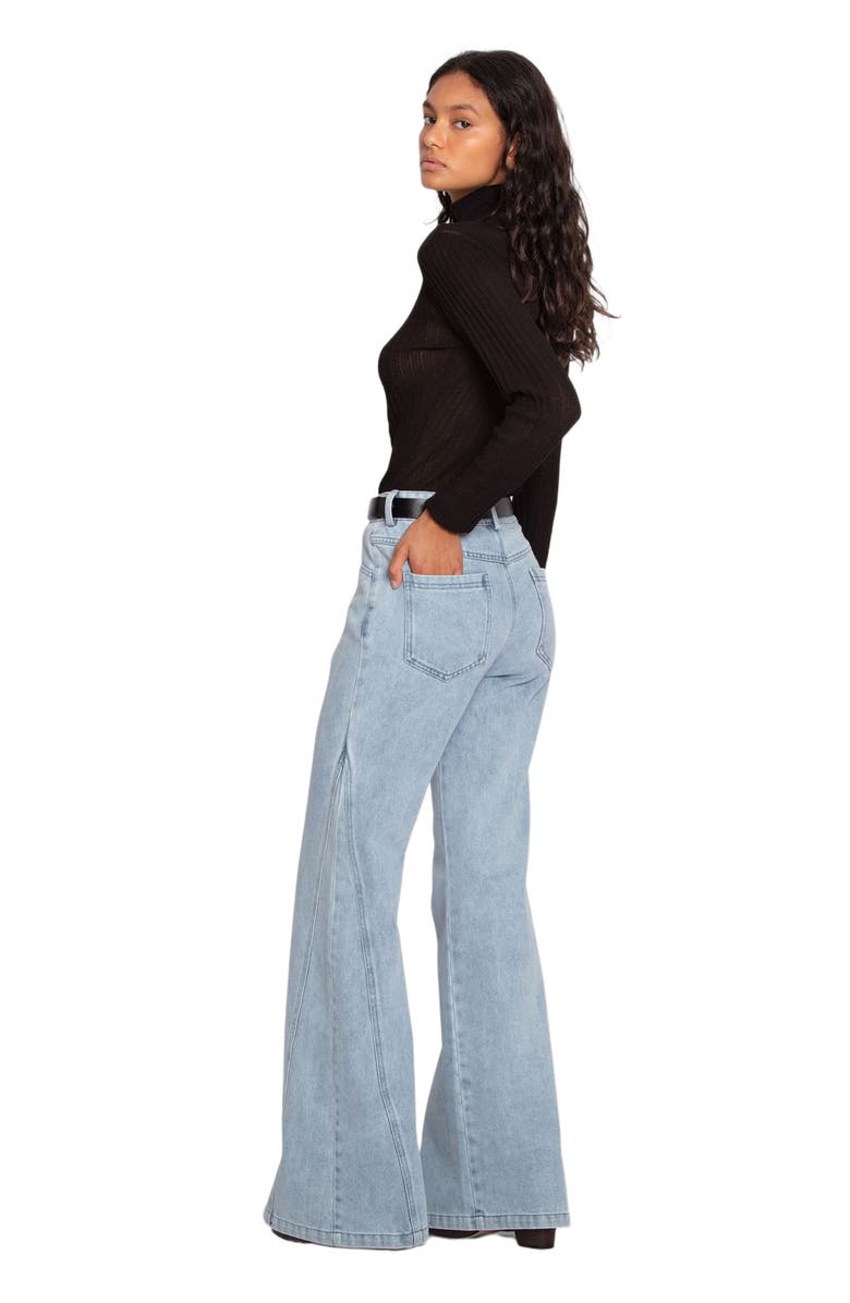 Belle & Bloom Firecracker Flare Jeans, Alternate, color, Stonewash