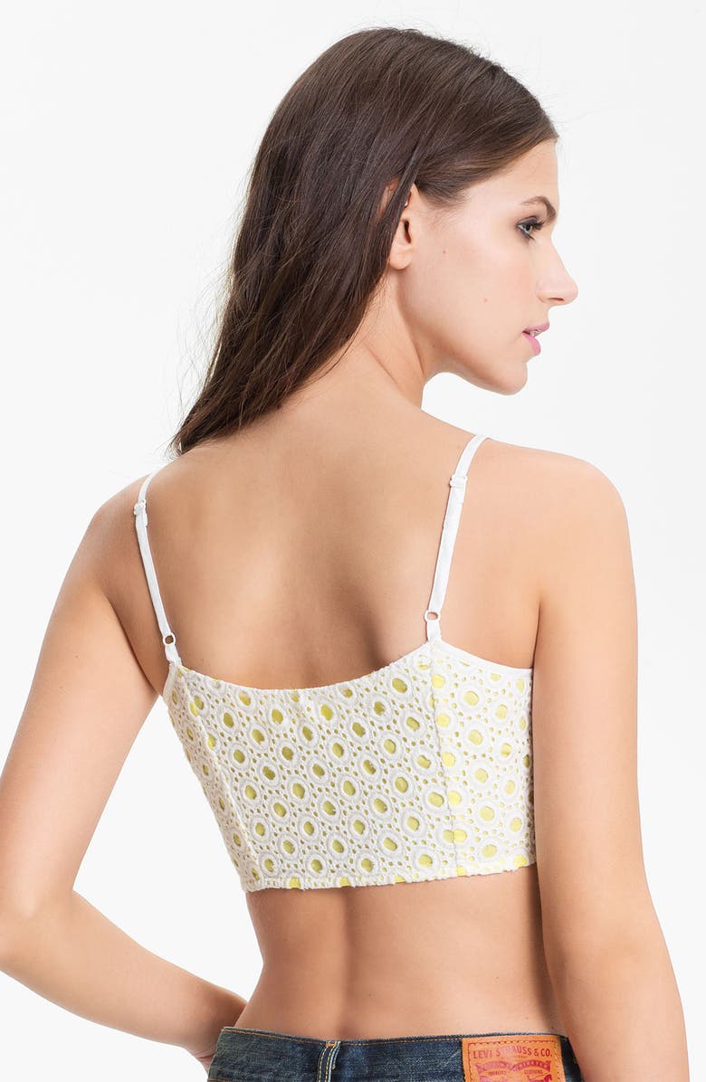 All in Favor Cutout Lace Bralette, Alternate, color,